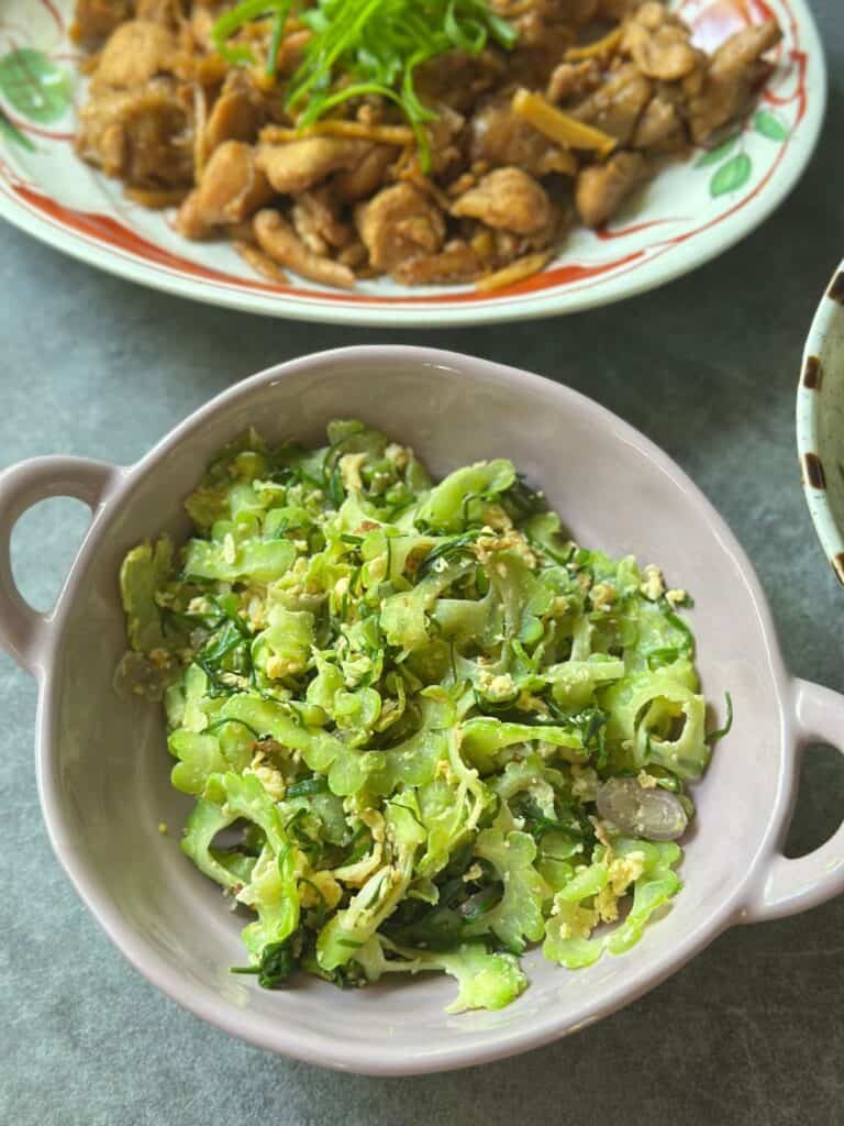 Stir-fried Bittermelon with Eggs (Khổ Qua Xào Trứng)